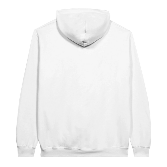 health warning hoodie back white