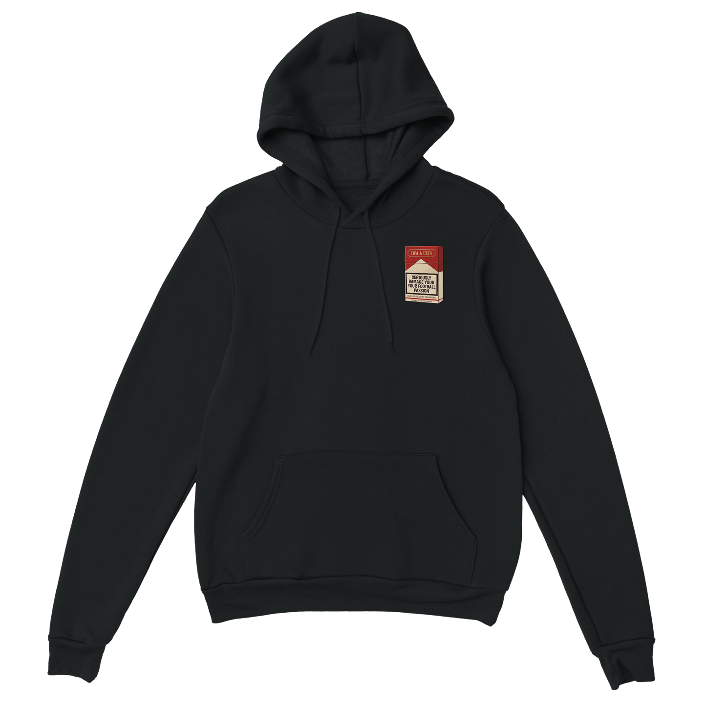 health warning hoodie over black