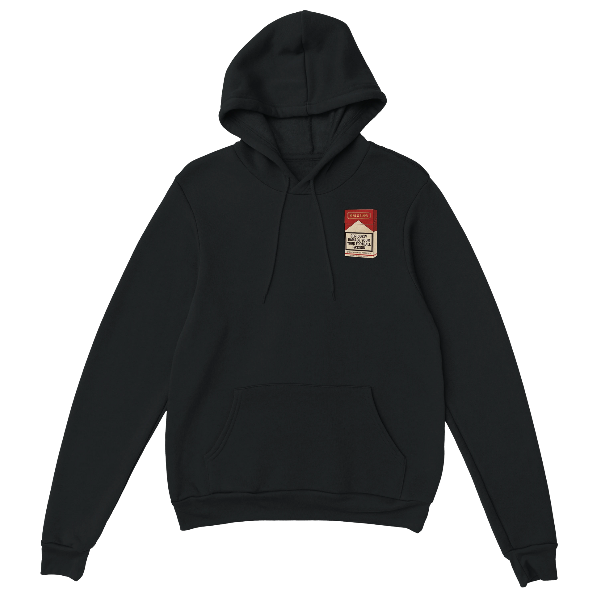 health warning hoodie over black