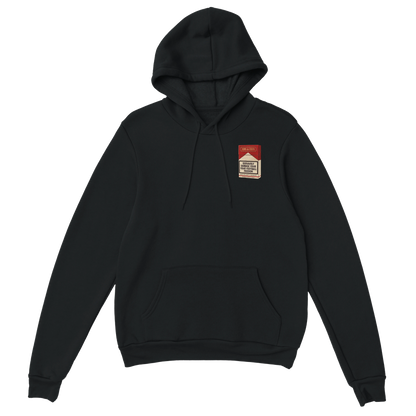 health warning hoodie over black